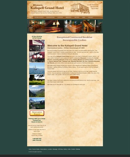 Kalispell Grand Hotel - old website home page